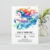 シックなオンラインホース誕生日 招待状 (スタンド正面)