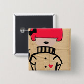 シックなオートクチュール 缶バッジ (正面&裏面)