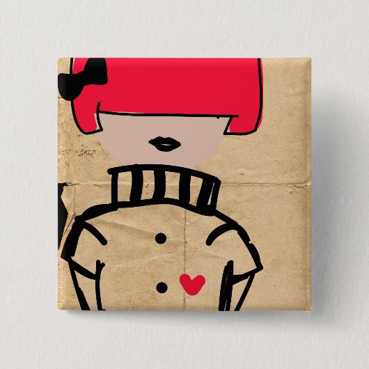 シックなオートクチュール 缶バッジ (正面)