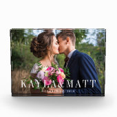 シックなオーバーレイ |のパーソナライズされた結婚フォトブロック フォトブロック (正面)