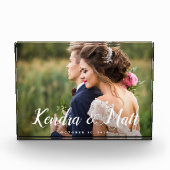 シックなオーバーレイ |のパーソナライズされた結婚フォトブロック フォトブロック (正面)