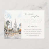 シックなオーランドフロリダスカイラインウェディングレセプション エンクロージャーカード (正面)