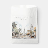 シックなオーランドフロリダスカイラインウォーター結婚カラー フェイバーバッグ (正面)