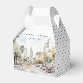 シックなオーランドフロリダスカイラインウォーター結婚カラー フェイバーボックス