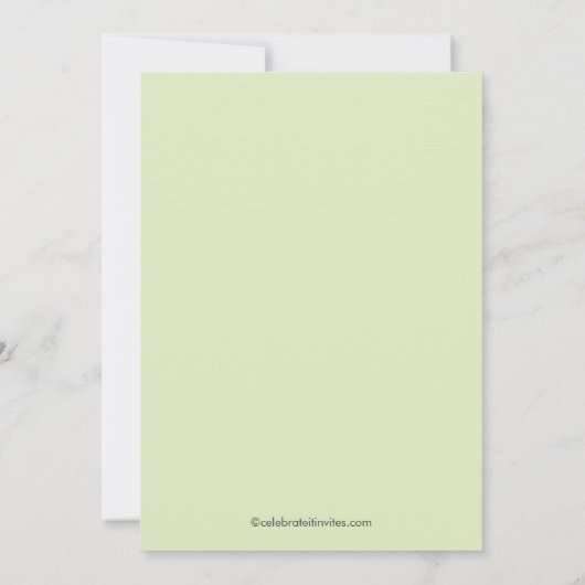 シックなカクテルの花嫁のブライダルシャワーの招待状のミント 招待状 (裏面)