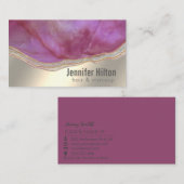 シックなカシスプロフェッショナル金ゴールド箔 名刺 (正面/裏面)