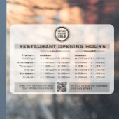 シックなカスタムオープニングランチディナータイムレストラン ウィンドウサイン