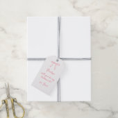 シックなカスタムピンクコケットボウブリデスメイド提案 ギフトタグ (より糸付き)