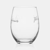 シックなカスタムメイド・オブ・オーナー(花嫁付き添い人)両側結婚型 ステムなしワイングラス (左)