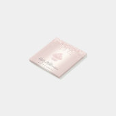 シックなカップケーキベーカリーシェフバラ金ゴールドグリッタードリップ ポストイット (アングル)