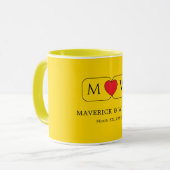 シックなカップルのコーヒーマ結婚グの贈り物 マグカップ (正面左)