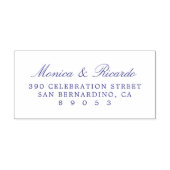 シックなカップル書道結婚の差出人住所 セルフインキングスタンプ (デザイン)