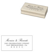 シックなカップル書道結婚の差出人住所 ラバースタンプ (押印)