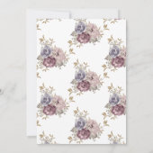 シックなカボチャバラ花ベビーシャワー 招待状 (裏面)