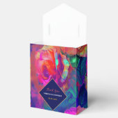 シックなカラフルの明結婚るい花のテント フェイバーボックス (オープン)