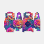 シックなカラフルの明結婚るい花 フェイバーボックス (折り畳みなし)