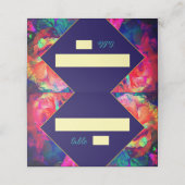 シックなカラフルの明結婚るい花 プレイスカード (外部開封)