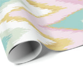 シックなカラフルガーリーイカットトバルシェブロンパターン ラッピングペーパー (ロールコーナー)