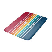 シックなカラフルストライプパターンドライブライフのカラー バスマット (アングル)