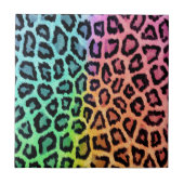 シックなカラフルヒョウ柄 タイル (正面)