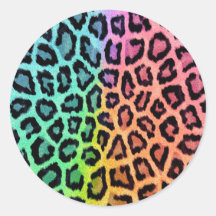 シックなカラフルヒョウ柄