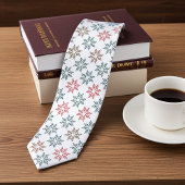 シックなカラフルポインセチアのモチーフのクリスマスネックタイ ネクタイ