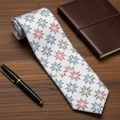 シックなカラフルポインセチアのモチーフのクリスマスネックタイ ネクタイ