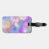 シックなカラフルユニコーン滴下グリッターモノグラム ラゲッジタグ (裏面横)