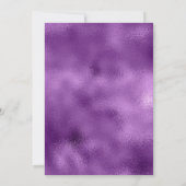 シックなカラフルユニコーン滴下グリッターモノグラム 招待状 (裏面)