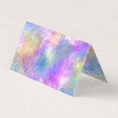 シックなカラフルユニコーン滴下グリッター 名刺 (裏面)