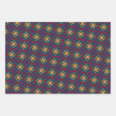 シックなカラフル幾何学模様 ラッピングペーパーシート (正面3)