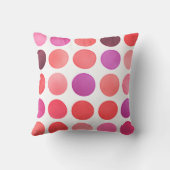 シックなカラフル水カラー水玉模様パターン クッション (裏面)