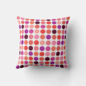 シックなカラフル水玉模様パターンモノグラム クッション (裏面)