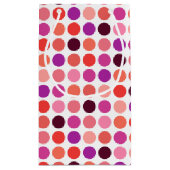 シックなカラフル水玉模様パターンモノグラム スモールペーパーバッグ (裏面)