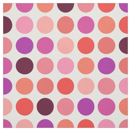 シックなカラフル水玉模様パターンモノグラム ファブリック (見本)