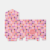 シックなカラフル水玉模様パターンモノグラム フェイバーボックス (折り畳みなし)