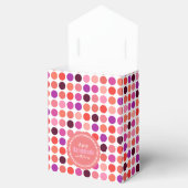 シックなカラフル水玉模様パターンモノグラム フェイバーボックス (オープン)