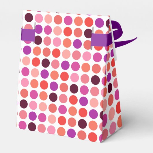 シックなカラフル水玉模様パターンモノグラム フェイバーボックス (裏面サイド)