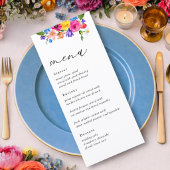 シックなカラフル結婚の野花 メニュー