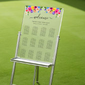 シックなカラフル結婚の野草席 アクリルサイン