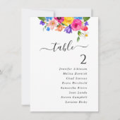 シックなカラフル結婚の野草座図 (正面)