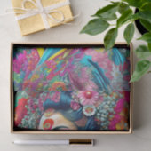 シックなカラフル芸者デコペティッシュペーパー 薄葉紙 (ギフト)