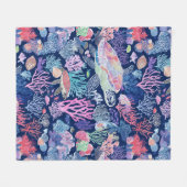 シックなカラフル フリースブランケット (正面(横))