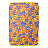 シックなカラーバーストの葉のパターン バスマット (正面縦)