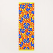 シックなカラーバーストの葉のパターン ヨガマット (裏面)