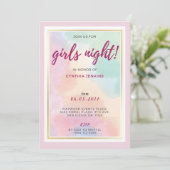 シックなカラーフルバチェロレッテ招待状 招待状 (スタンド正面)