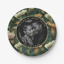 シックなカレリリープレートのための花嫁はパーティー ペーパープレート