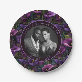 シックなカレリリープレートシンプルの結婚披露宴 ペーパープレート