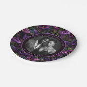 シックなカレリリープレートシンプルの結婚披露宴 ペーパープレート (アングル)