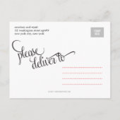 シックなカレンダー写真の日付はがきを保存 案内ポストカード (裏面)